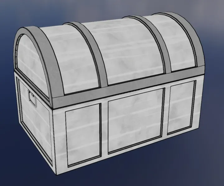 The chest displayed with its Roughness channel only